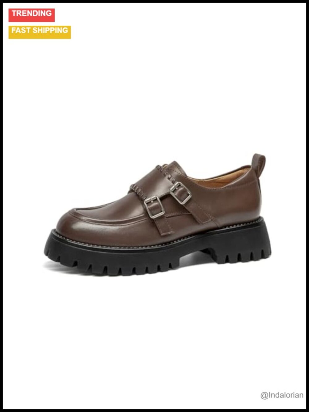 Women's Platform Monk Strap Loafers with Woven Details